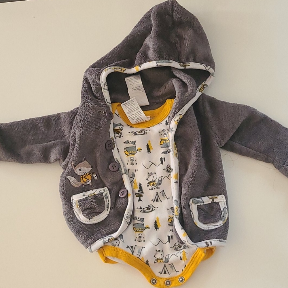 2 piece baby set hooded sweater